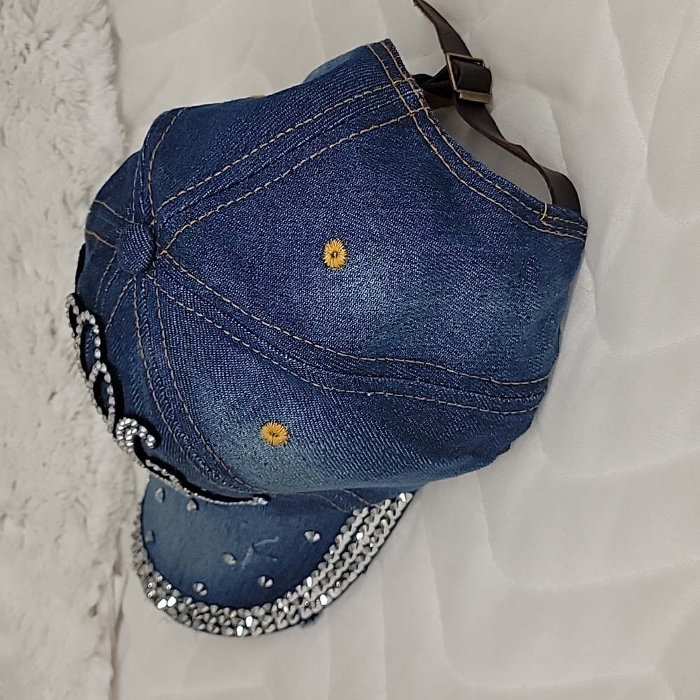 Distressed denim Dog Mom baseball cap!! - Picture 2 of 3
